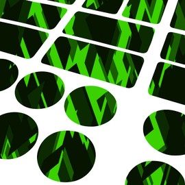 Finest Folia 34-Piece Bicycle Frame Protective Film Sticker MTB BMX Chain Paint Protection Film (11 Future Neon Green)