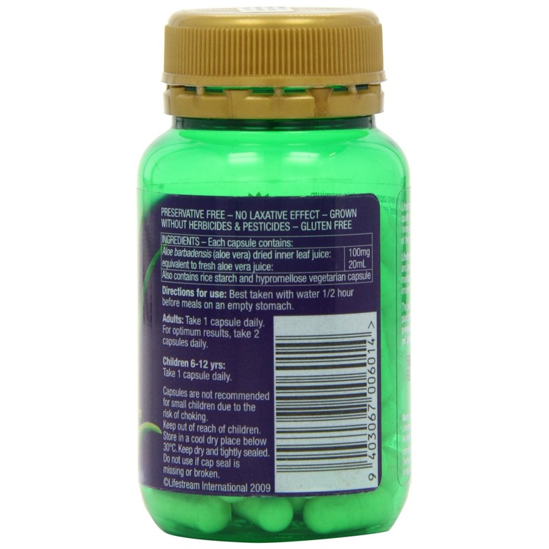 Lifestream Aloe Vera Vegicaps - Pack of 60 Vegicaps