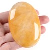 XIANNVXI 2.4 Inch Large Crystals Yellow Jade Worry Stones Natural