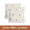 Vfuty Fall Accent Pillow Cover 20x20 Set of 2 Beige