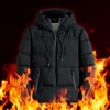 Men's Winter Mountain Climbing Fishing Puffer Down Outdoor Padding jumper black 100