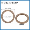 A ABSOPRO 2 Pcs 6.5" Universal Wooden Car Speaker Subwoofer