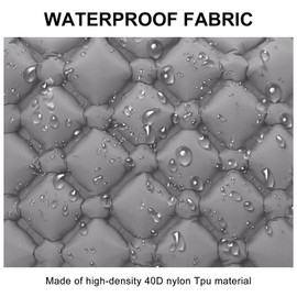 Fjquamitix Inflatable Seat Cushion Lightweight Stadium Seat Pad Travel Air Seat Cushion for Hiking Office Airplane Stadium Car (Gray)