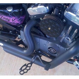 DK Custom Products Black Diamond Face Plate Cover for DK Custom Outlaw Air Cleaner For Harley Motorcycle DK-AC-CVR-BD