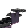 Rolling Makeup Train Case 7 Compartments+1*Mirror, 2* Keys, 4 *Universal