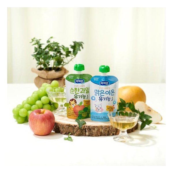 Choose 1 from Ildong Hoodis Iyam Healthy I Love Organic Juice 100ml (clear ion/comprehensive fruit) / 일동 후디스 아이얌 건강한 아이사랑 유기농주스 100ml (맑은이온/종합과일) 중 택1