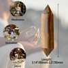 QINJIEJIE Large Crystal Stone Tiger's Eye Hexagonal Gemstones Healing Stones