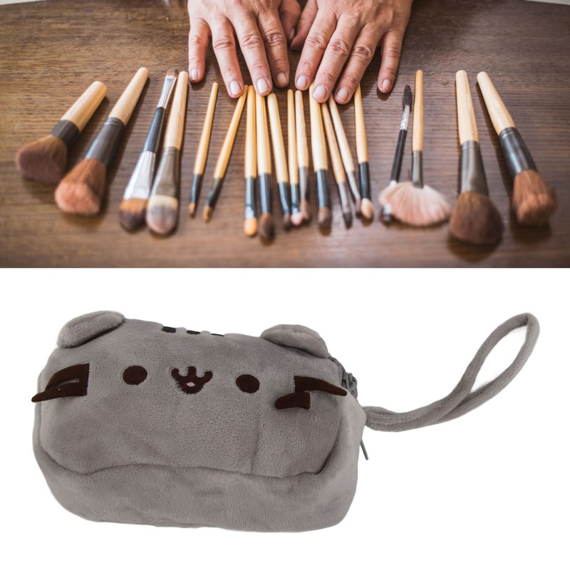 Kitten Toiletry Bag Cute Stylish Soft Canvas Durable Multi Purpose