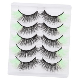 Healeved 5pairs Artificial Eyelashes Individual Lash Extensions Fake Lashes for Seamless Eye Look Comfortable Wear
