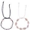 2x Shell Anklets Women's Surfer Jewellery Set Made by Nami