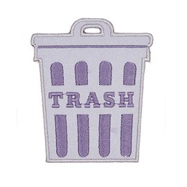 These Are Things Trash Can Embroidered Iron On or Sew On Patch