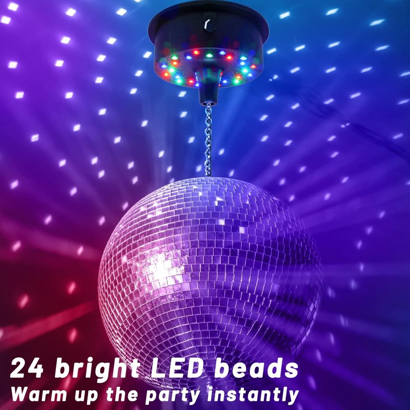 DGRIVERGOD Disco Ball Rotating Motor with Chain 5RPM-10RPM Adjustable Speed,Plug/Battery
