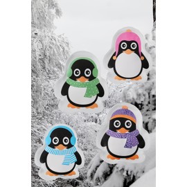 KAMACA Set of 4 Pocket Warmers Penguins Pocket Heating Pad Hand Warmer Pocket Oven Quick Warm Hands Reusable Heat Pads (Set of 4 Penguins)