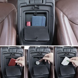 JKCOVER Center Console Hidden Organizer Box Compatible with Jeep Wrangler JK/JKU 2011-2016 2017 2018 Accessories Armrest Secret Compartment One-Touch Hidden Storage （Patent Design）