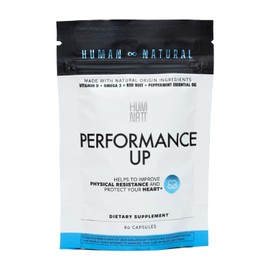 Humnatt Performance Up, Vegan Capsules with Vitamin D, Omega-3, Beetroot, and Peppermint Essential Oil, 60 Count