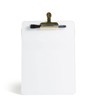 U Brands Glass Dry-Erase Desktop Easel, Tempered Glass, Gold Metal