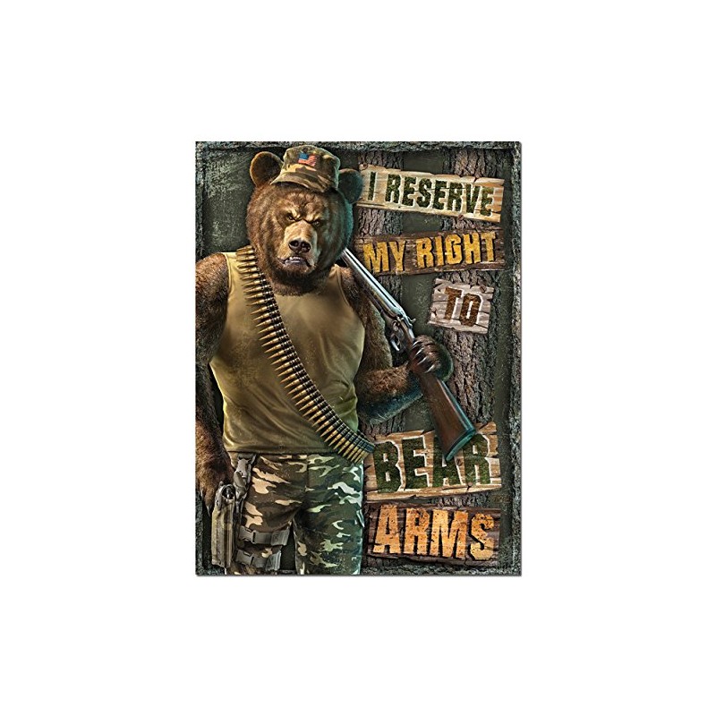 Sehaz Artworks 'Bear Arms' Rectangular Wall Sign (Wooden, 30 cm