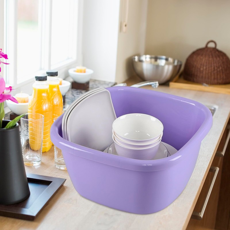 Ramddy Washing Basin/Wash Tub Plastic, 18 Quart, Purple