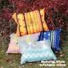 Inflatable Camping Pillow PVC Compressible Lightweight Colorful Automatic Inflatable Pillow