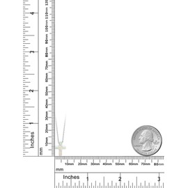 Gem Stone King Unisex 925 Sterling Silver 12MM Created Opal Cross Pendant On 18 Inch Chain