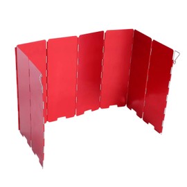 Lightweight and Durable Windscreen for Camping Stove, Foldable Stove Windshield Stove Windshield, Aluminium Alloy for Outdoor Camping Accessory(red)