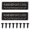 2 Pcs Please Close The Gate Sign,Beware of The Dogs
