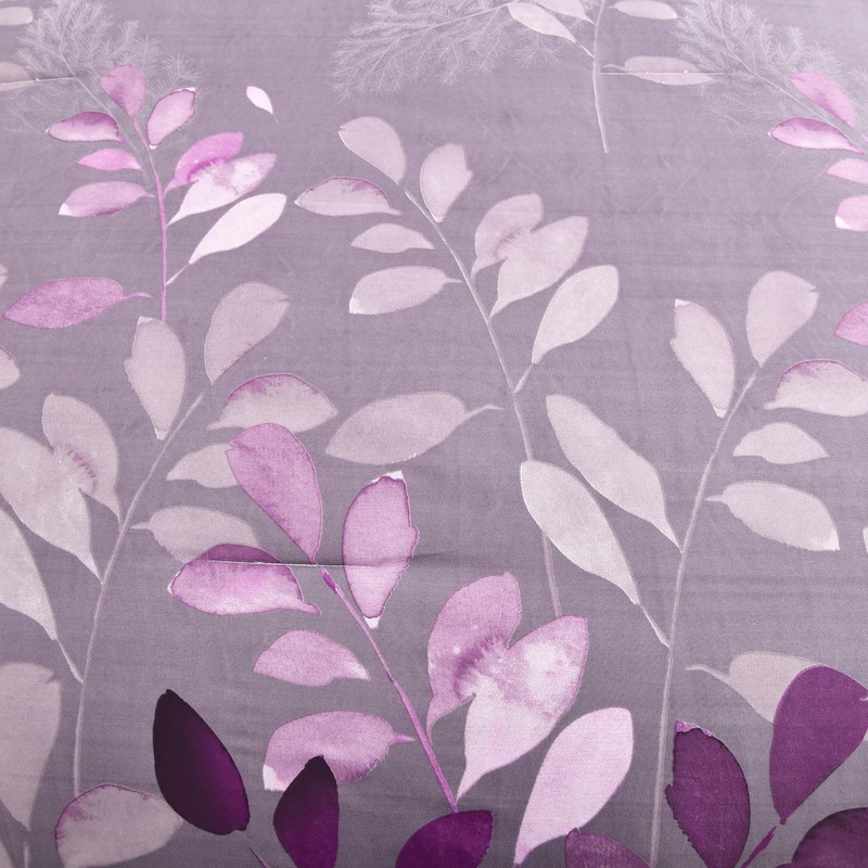 DJY Purple Comforter Set King, Botanical Leaves Comforter for King