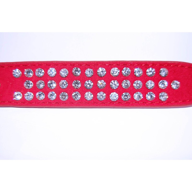 Pet Palace® "Debonair Doggy" (RUBY RED Medium) Suede Diamante Studded