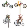 Metal Windmill Handmade Bike Frog Cat Bunny Mantis Sculpture for