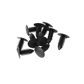 Partuto 6mm Hole Dia Plastic Rivets Fastener Fender Bumper Push Clips 10pcs Replacement