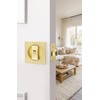 goldenwarm Brushed Gold Square Pocket Door Lock with Indicator, Pocket