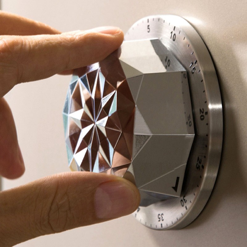 Mechanical Timer Magnetic 60 Minutes Stainless Steel Base ABS 72dB