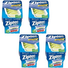 Ziploc Container Storage Container, Rectangular, 10.1 fl oz (300 ml), Pack of 2 (Height 3.1 inches (8 cm) x Width 6.1 inches (15.6 cm) x Height 2.1 inches (5.3 cm) (Pack of 2)