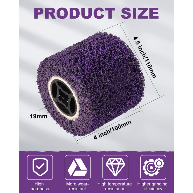 SHITIME 2 Pcs Abrasive Drawing Wheel Surface Conditioning Tool, 4.5"