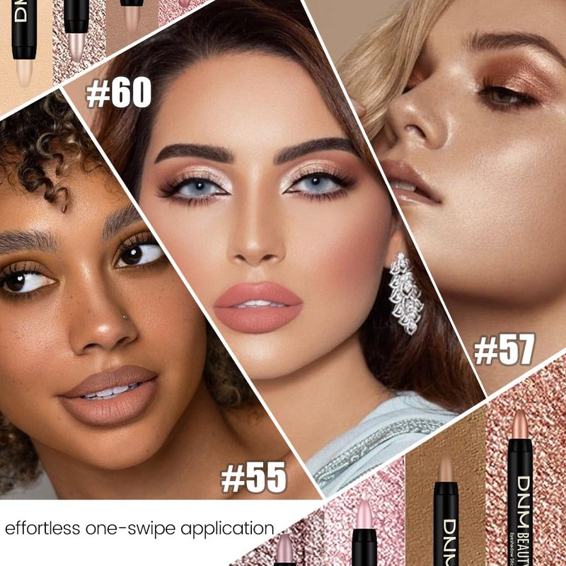 Kaely 8Pcs Cream Eye Shadow Sticks Set for Older Women,