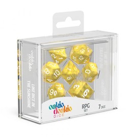 Oakie Doakie Dice Unisex - Adult Dice RPG Set Marble Yellow Divers