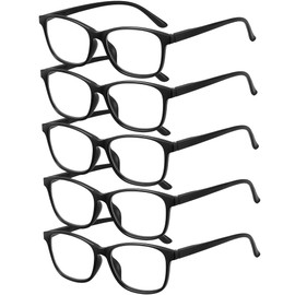 JOLISU Blue Light Blocking Glasses 5PCS, Computer Reading/Gaming/TV/Phones Glasses for Women Men,Anti Eyestrain & UV Glare +0.00