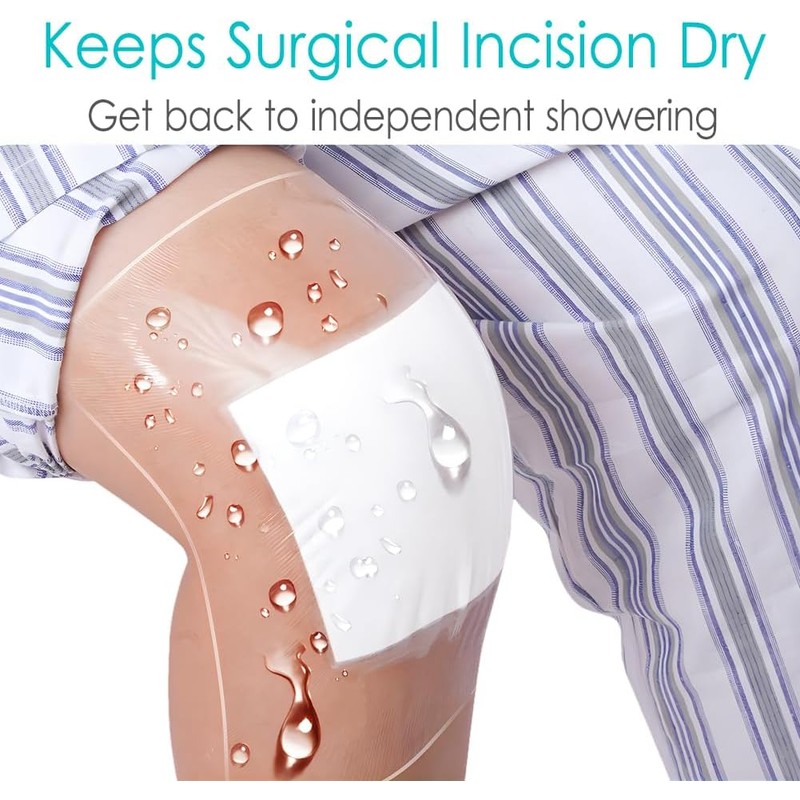8"x8" Waterproof Shower Cover Incision Bandages for Large Wound with
