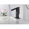 Bathroom Sink Led Faucet Waterfall Spout Black RGB 3 Colors