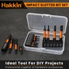Hakkin 13Pcs Slotted Tip Screwdriver Bits S2 Steel Flat Head