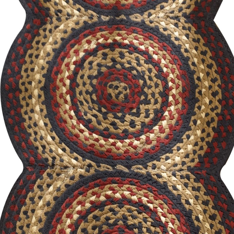 Park Designs Red Folk Braided 30" x 72" Rug Runner