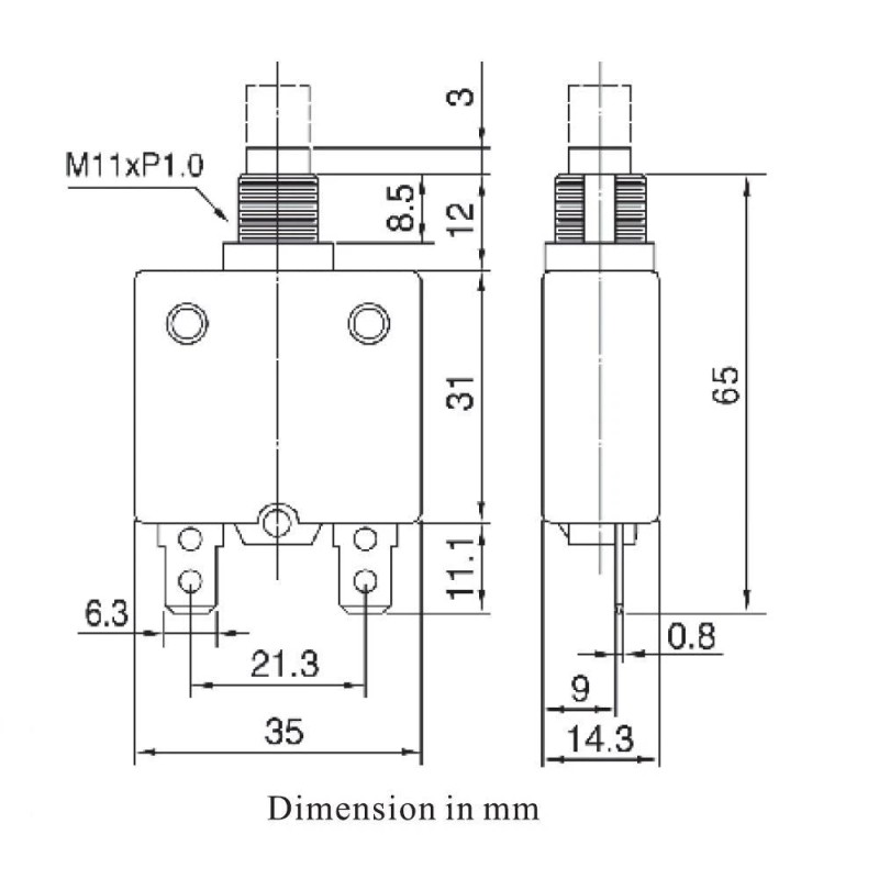 Philmore B7004, 4 Amp Pushbutton Circuit Breaker ~ Zing Ear