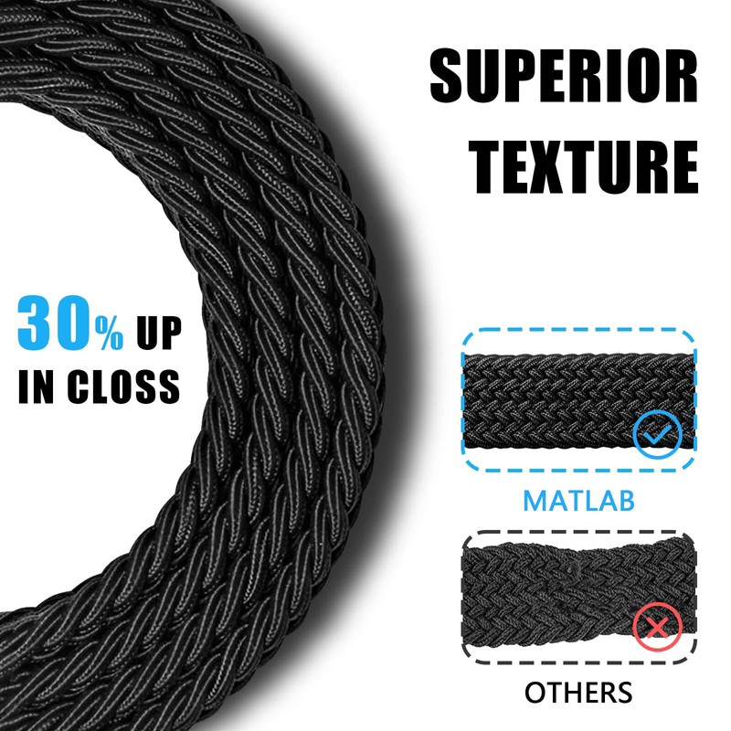 MATLAB Stretch Belt Fabric Belt Braided Elastic Belt for Men
