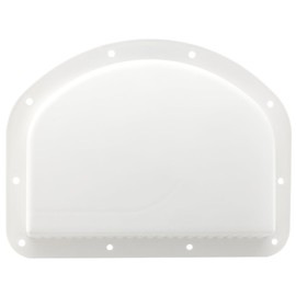 RecPro Trailer Exterior Vent Cowl | Driver's Side Front | Curb Side Rear with Grill | UV & Water Resistant (1 Pack, White)