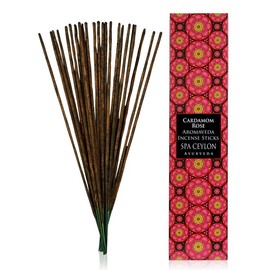 SPA CEYLON Cardamom Rose Aromaveda Incense Sticks | Luxurious Aromatherapy Scented Sticks | Hand-Rolled Home Fragrance