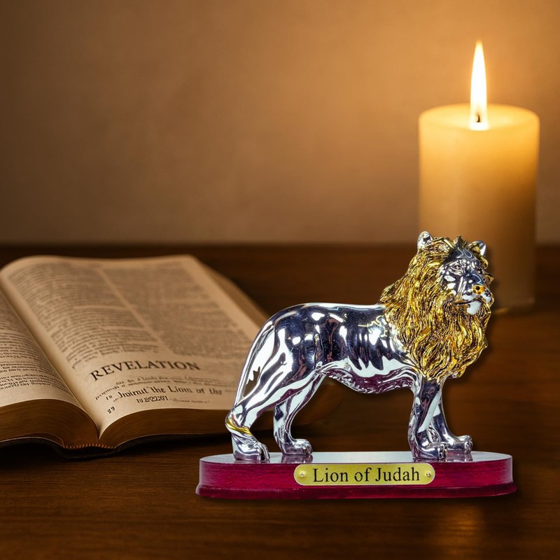 3 ARCHES USA Lion of Judah Statue - Metallic Gold