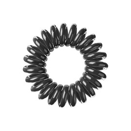 FNX 9 x Invisibobble Original Traceless Hair Ring for Women & Girls | Spiral Shape Holds Hair in Place - No Brittle Hair, Split Ends, Folds or Kinks | For Thick & Thin Hair & Waterproof | Black