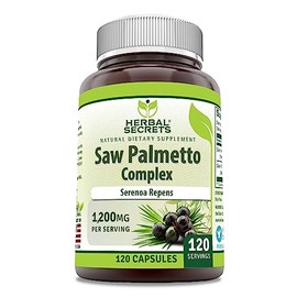 Herbal Secrets Saw Palmetto Complex Supplement | 1200 Mg | 120 Capsules | Non-GMO | Gluten Free | Made in USA