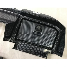 GMT EZ GO RXV GOLF CART FULL DASH COVER -CARBON FIBER -WITH SWC & GUAGE TRIM PLATE