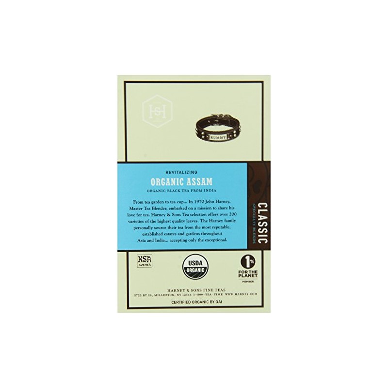 Harney & Sons Black Tea, Organic Assam, 1.7 oz, 20
